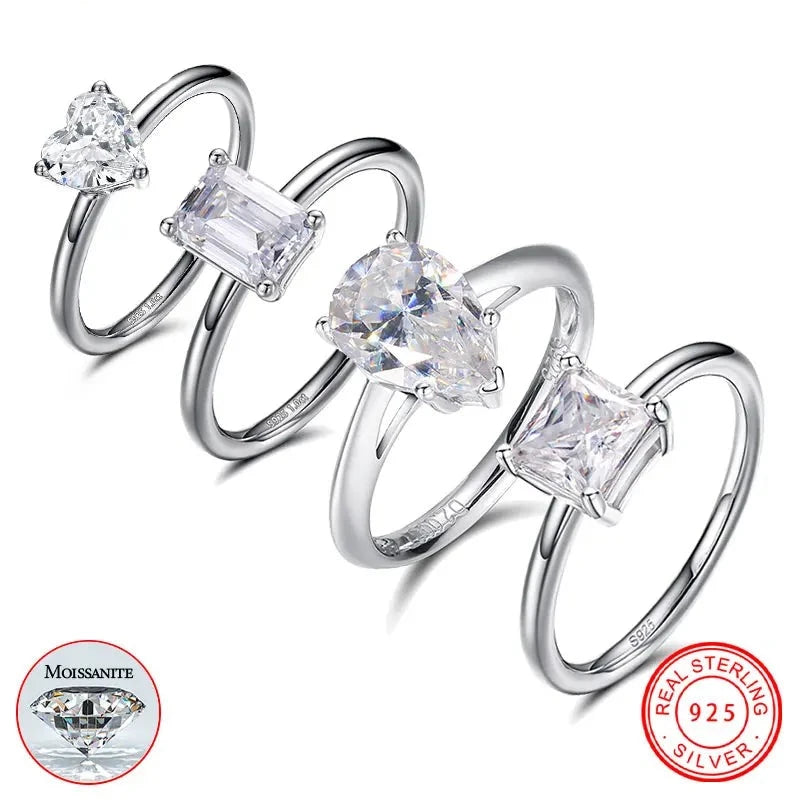 Women's S925 Moissanite Single Diamond Ring