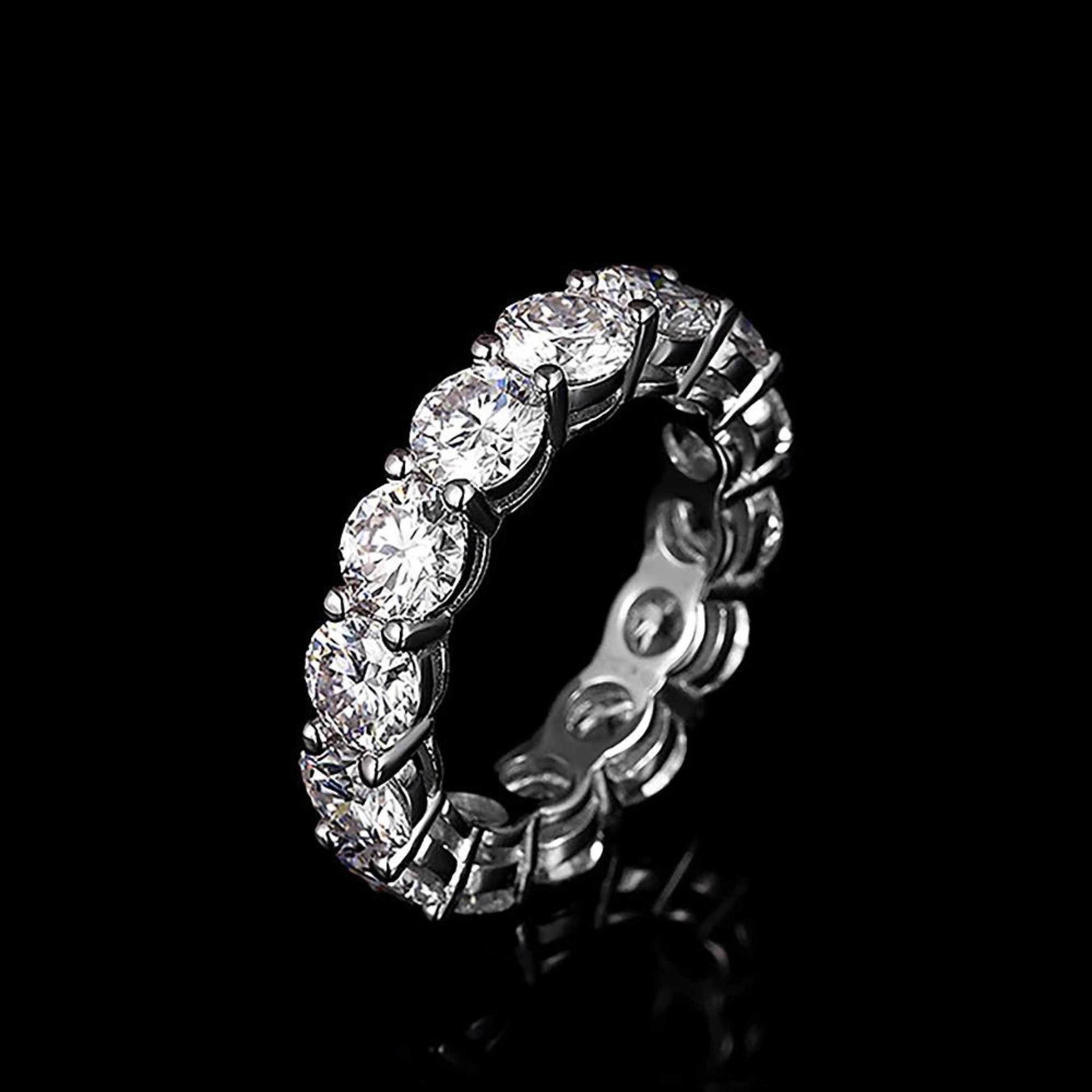 Women's S925 Moissanite Eternity Band Ring