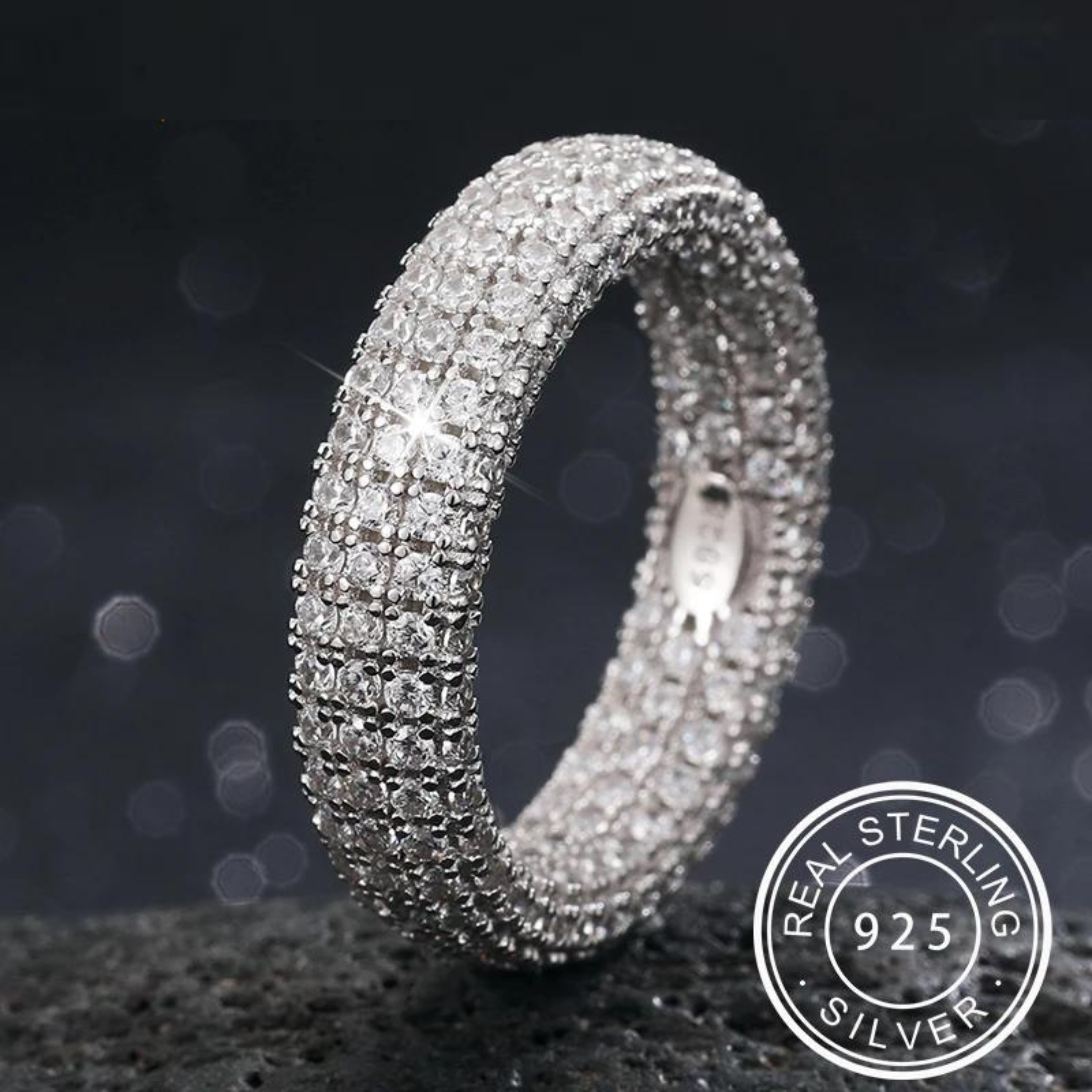 925 STERLING SILVER ETERNITY RING - Icedgame & Co