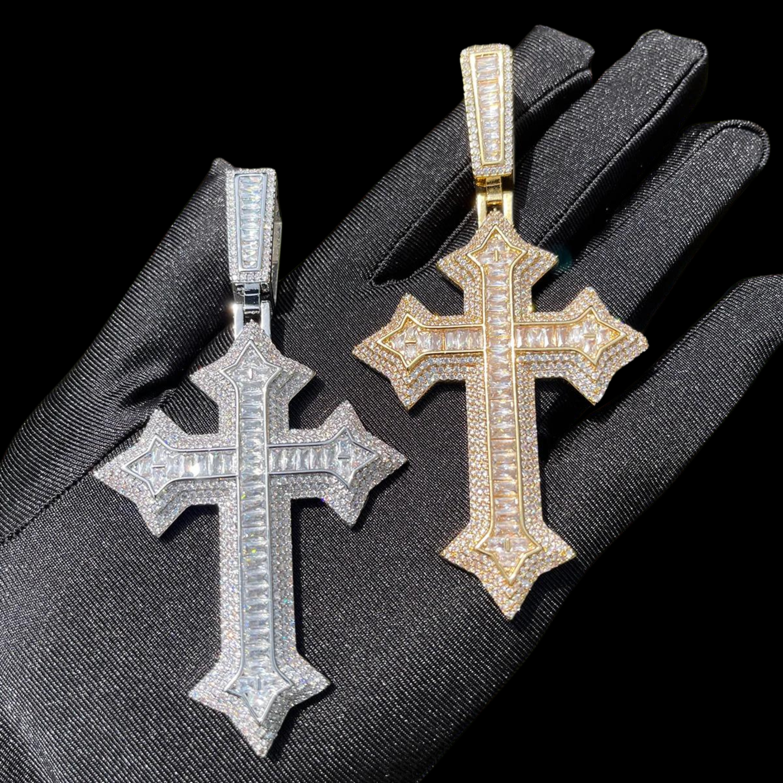 Baguette Celtic Cross Pendant