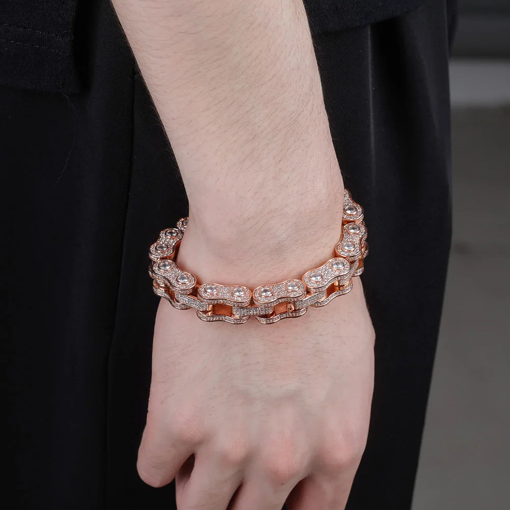 15mm Iced Roller Chain Bracelet - Icedgame & Co