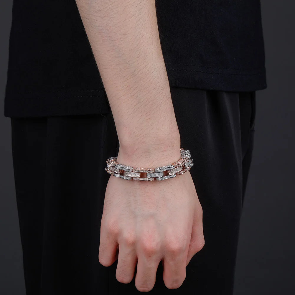 15mm Iced Roller Chain Bracelet - Icedgame & Co
