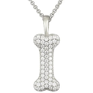 S925 Moissanite Bone Shaped Pendant - Icedgame & Co