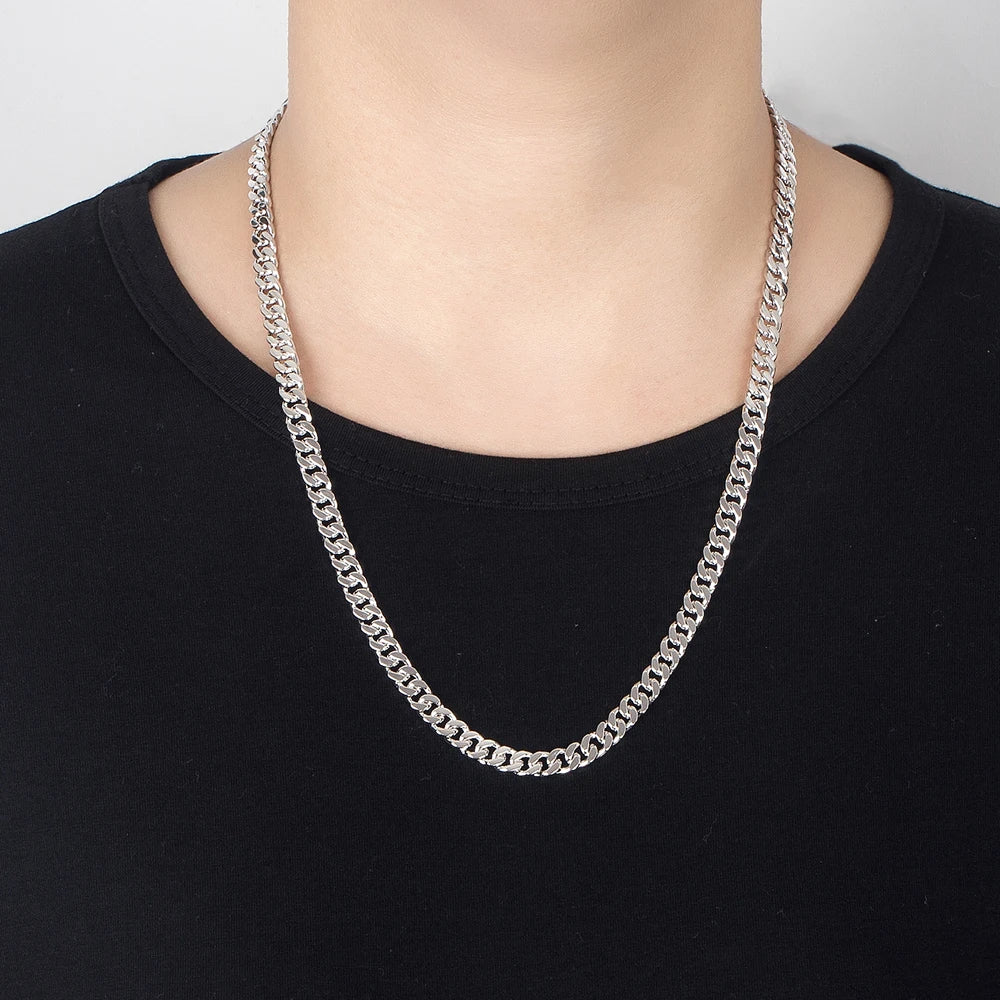 S925 Cuban Link Chain Necklace - 6mm