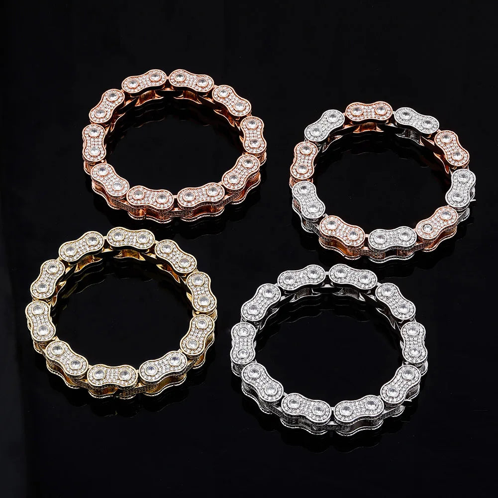 15mm Iced Roller Chain Bracelet - Icedgame & Co