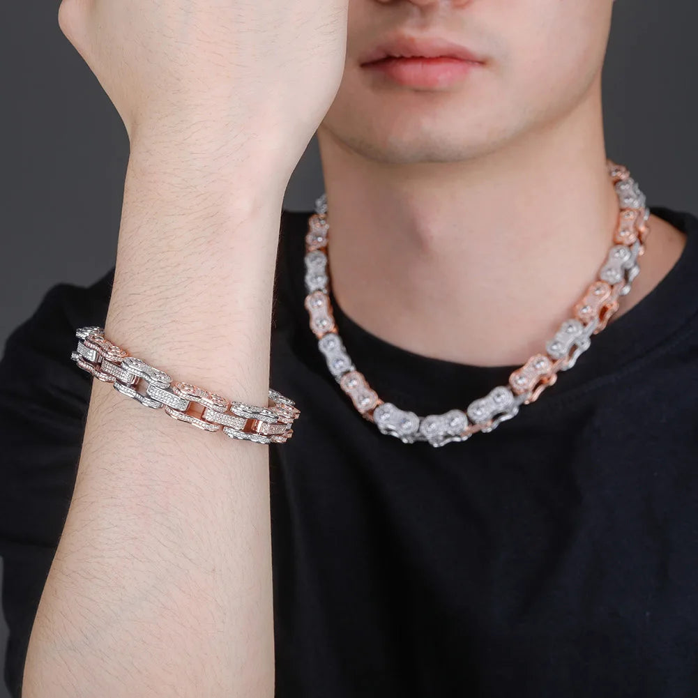 15mm Iced Roller Chain Bracelet - Icedgame & Co