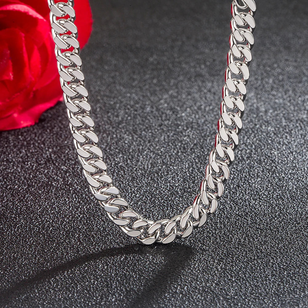 S925 Cuban Link Chain Necklace - 6mm