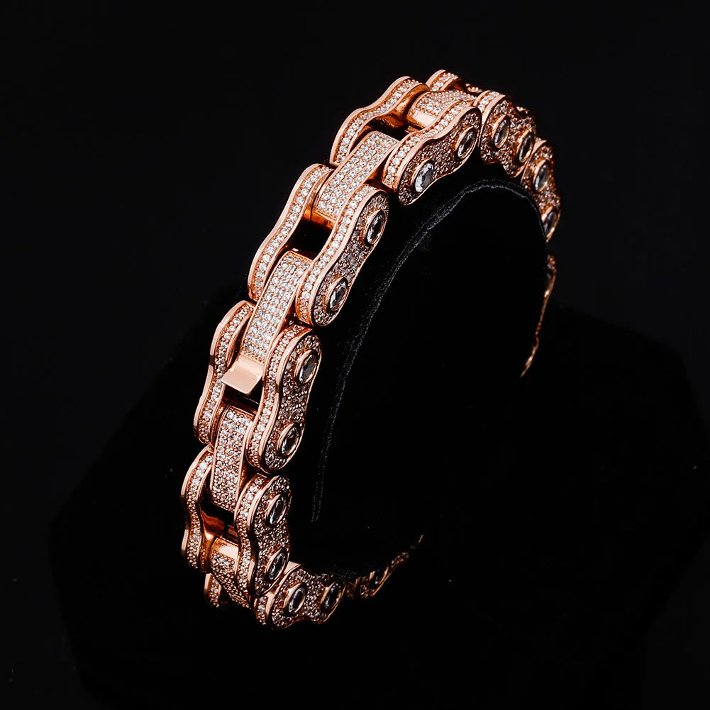 15mm Iced Roller Chain Bracelet - Icedgame & Co