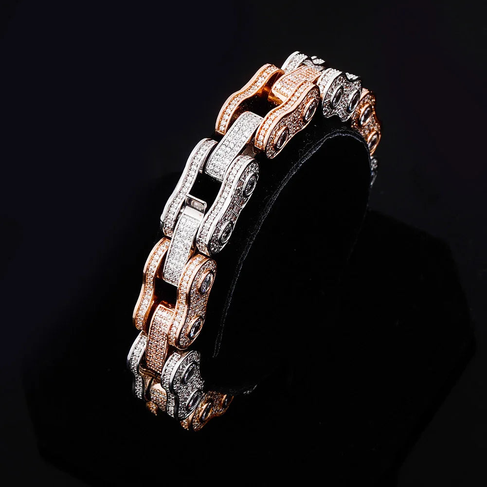 15mm Iced Roller Chain Bracelet - Icedgame & Co