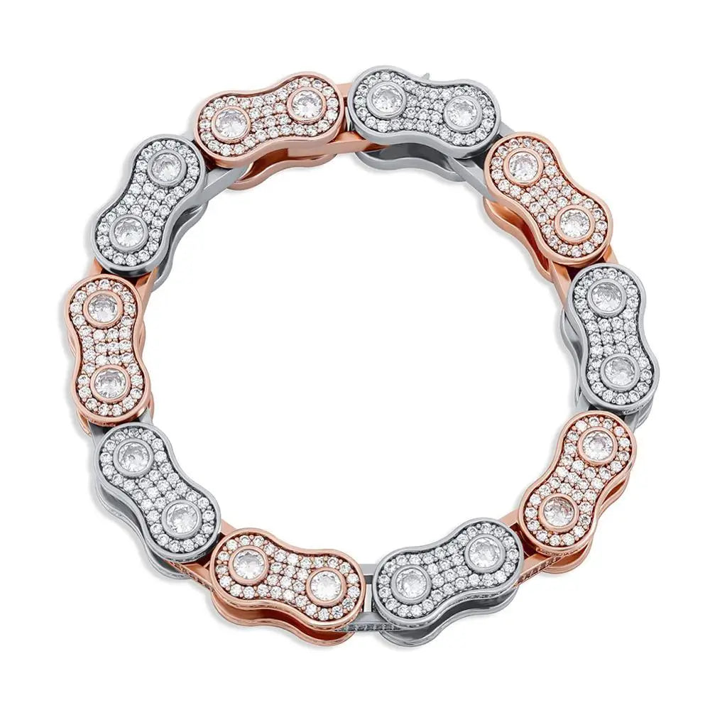 15mm Iced Roller Chain Bracelet - Icedgame & Co