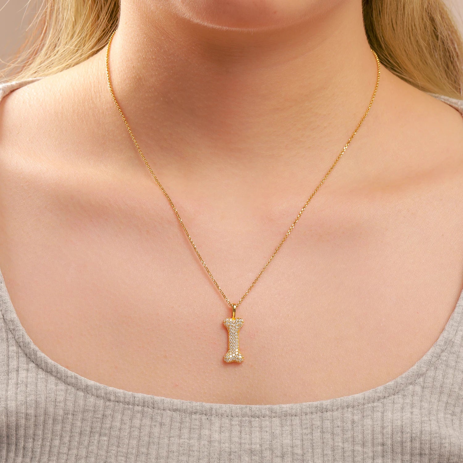 S925 Moissanite Bone Shaped Pendant - Icedgame & Co