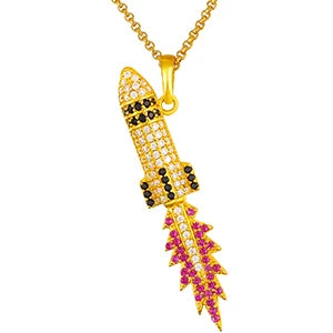 S925 Moissanite Missile Flame Pendant - Icedgame & Co