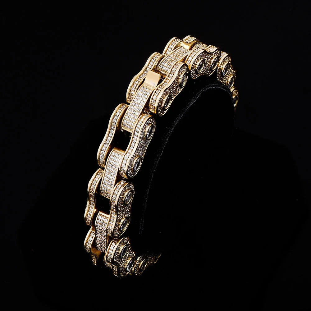 15mm Iced Roller Chain Bracelet - Icedgame & Co