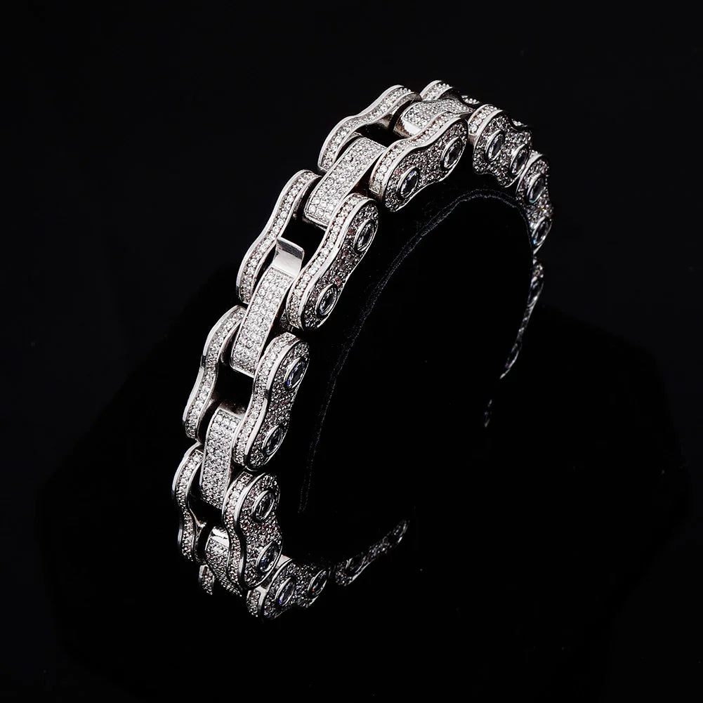 15mm Iced Roller Chain Bracelet - Icedgame & Co