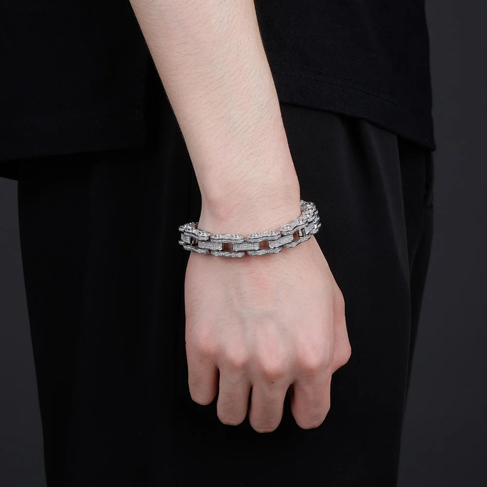 15mm Iced Roller Chain Bracelet - Icedgame & Co