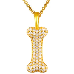 S925 Moissanite Bone Shaped Pendant - Icedgame & Co