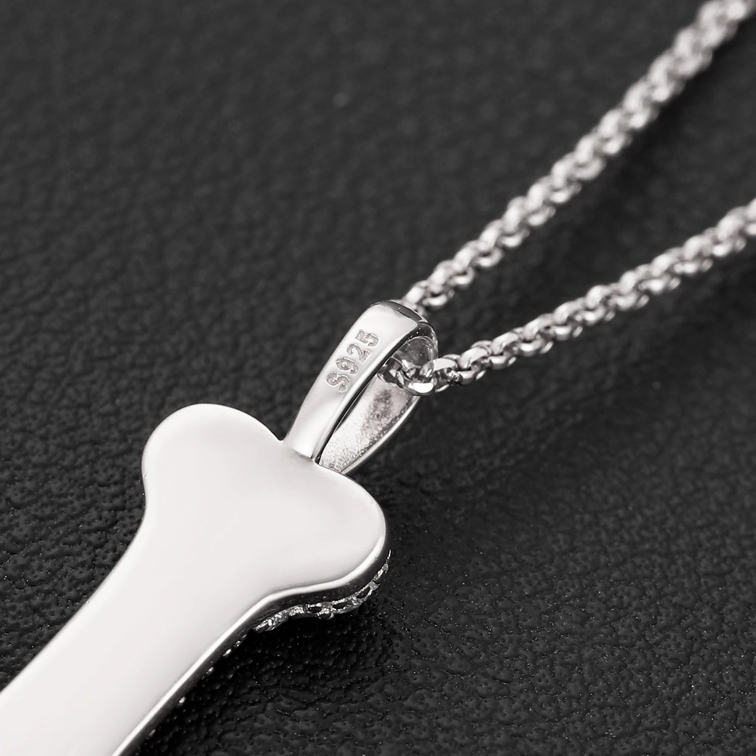 S925 Moissanite Bone Shaped Pendant - Icedgame & Co