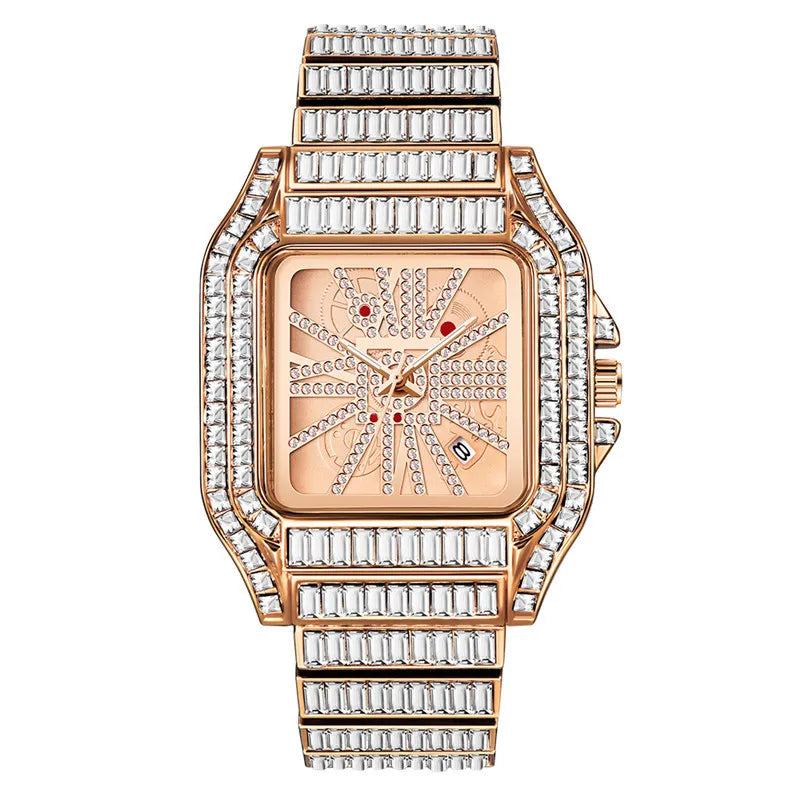 Icey Imperial Skeleton Baguette Diamond Watch