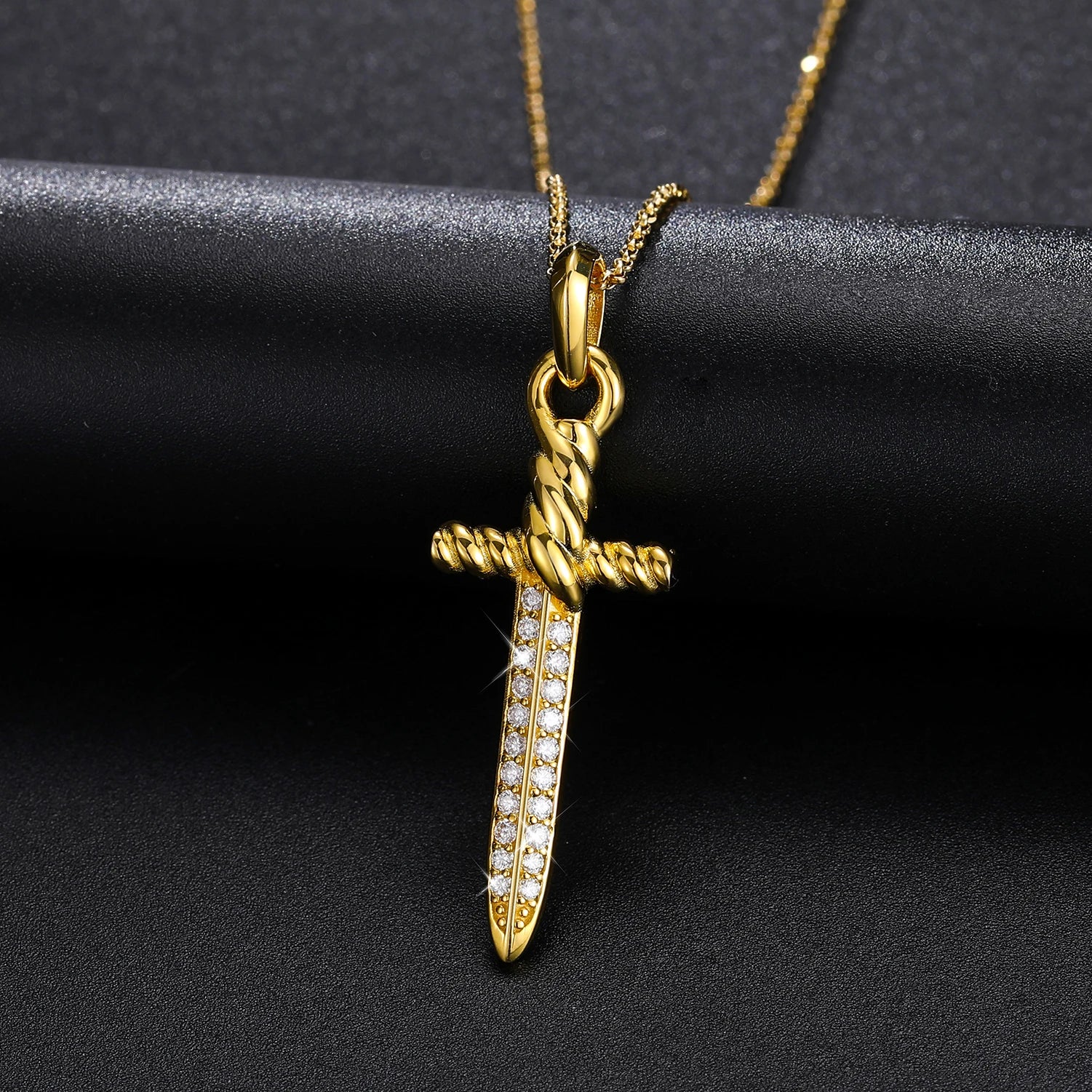 S925 Moissanite Vintage Sword Pendant - Icedgame & Co