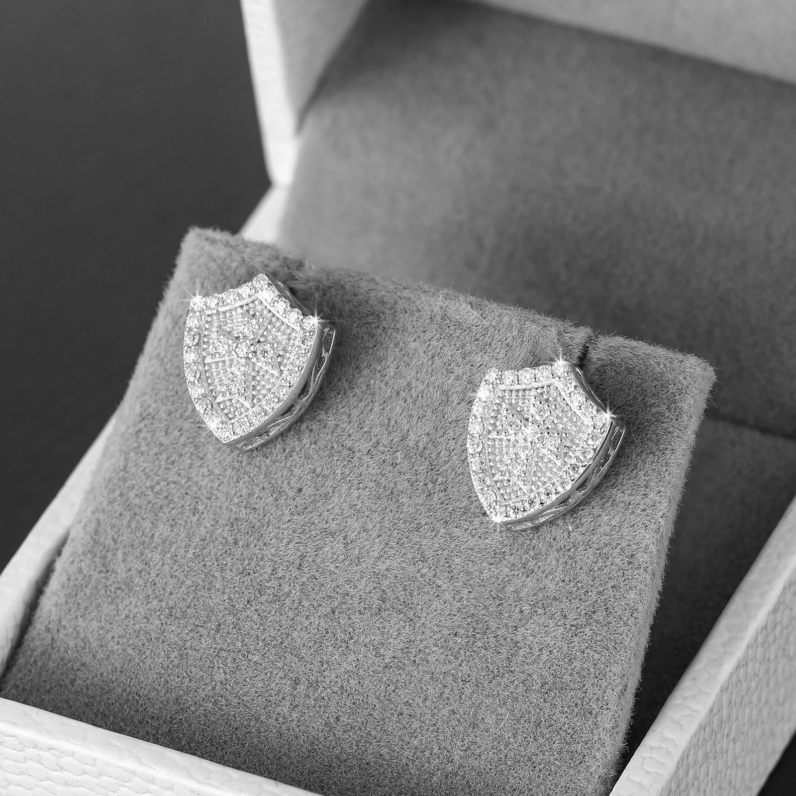 S925 Moissanite Shield Earrings