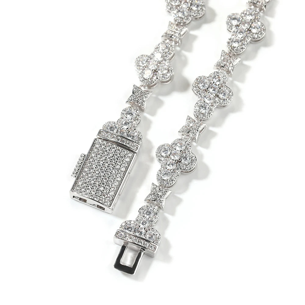 Rounded Cross Pave Star Chain - 10mm - Icedgame & Co