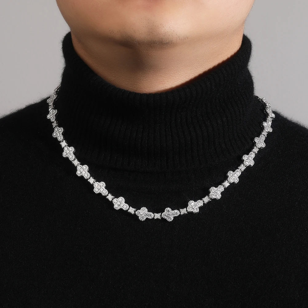 Rounded Cross Pave Star Chain - 10mm - Icedgame & Co