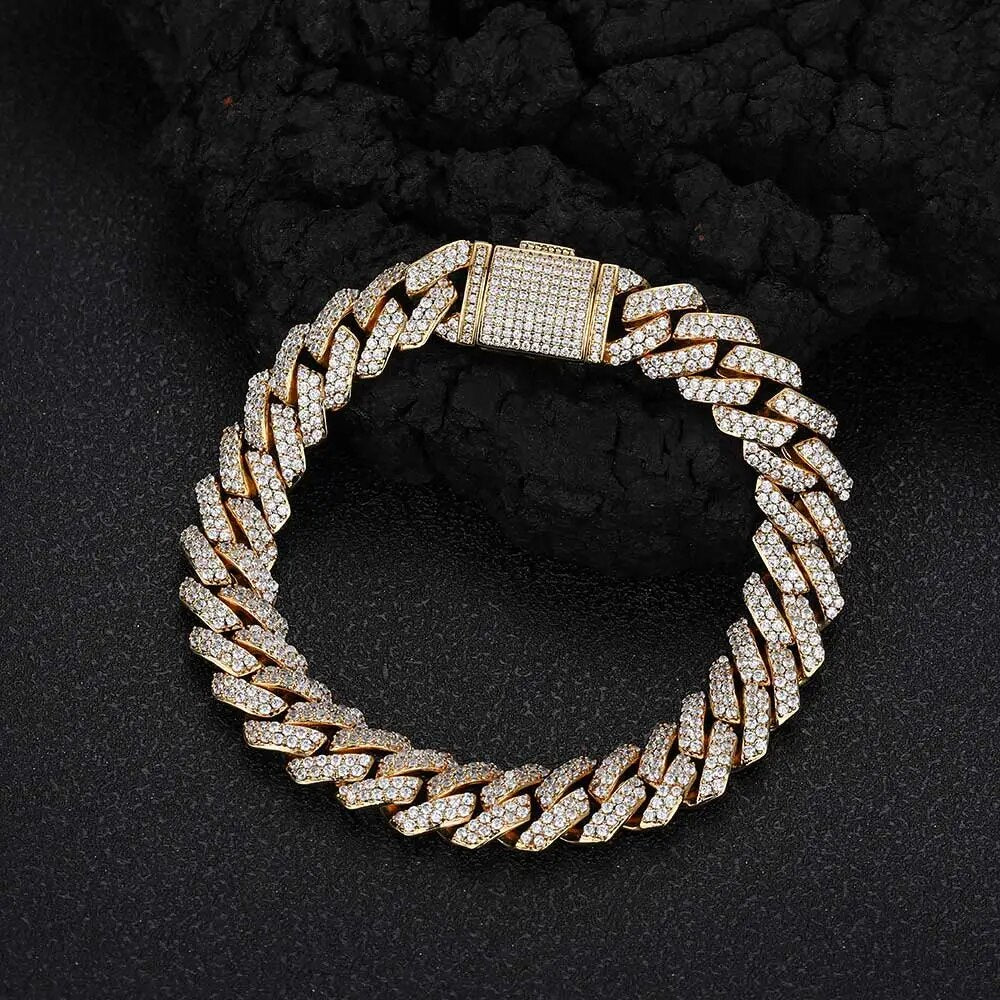 10MM Diamond Prong Cuban Link Bracelet