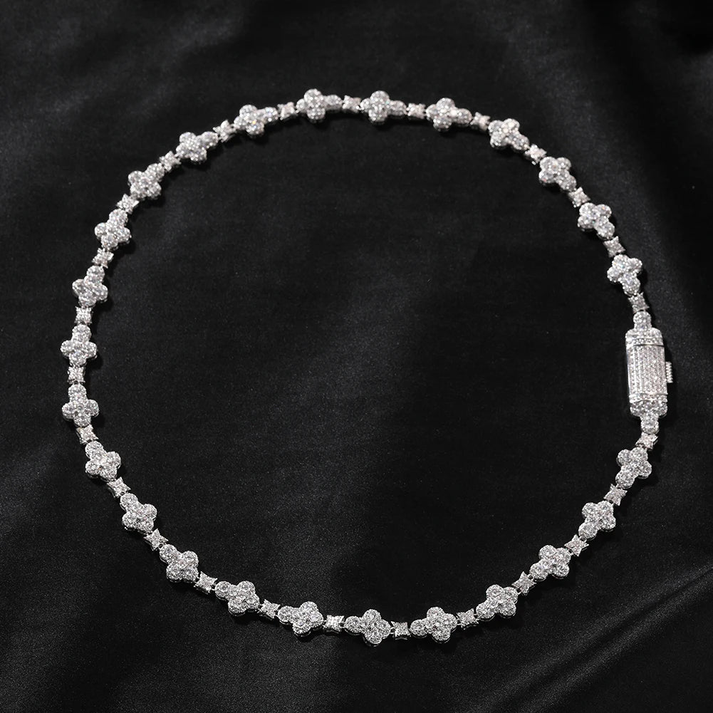 Rounded Cross Pave Star Chain - 10mm - Icedgame & Co