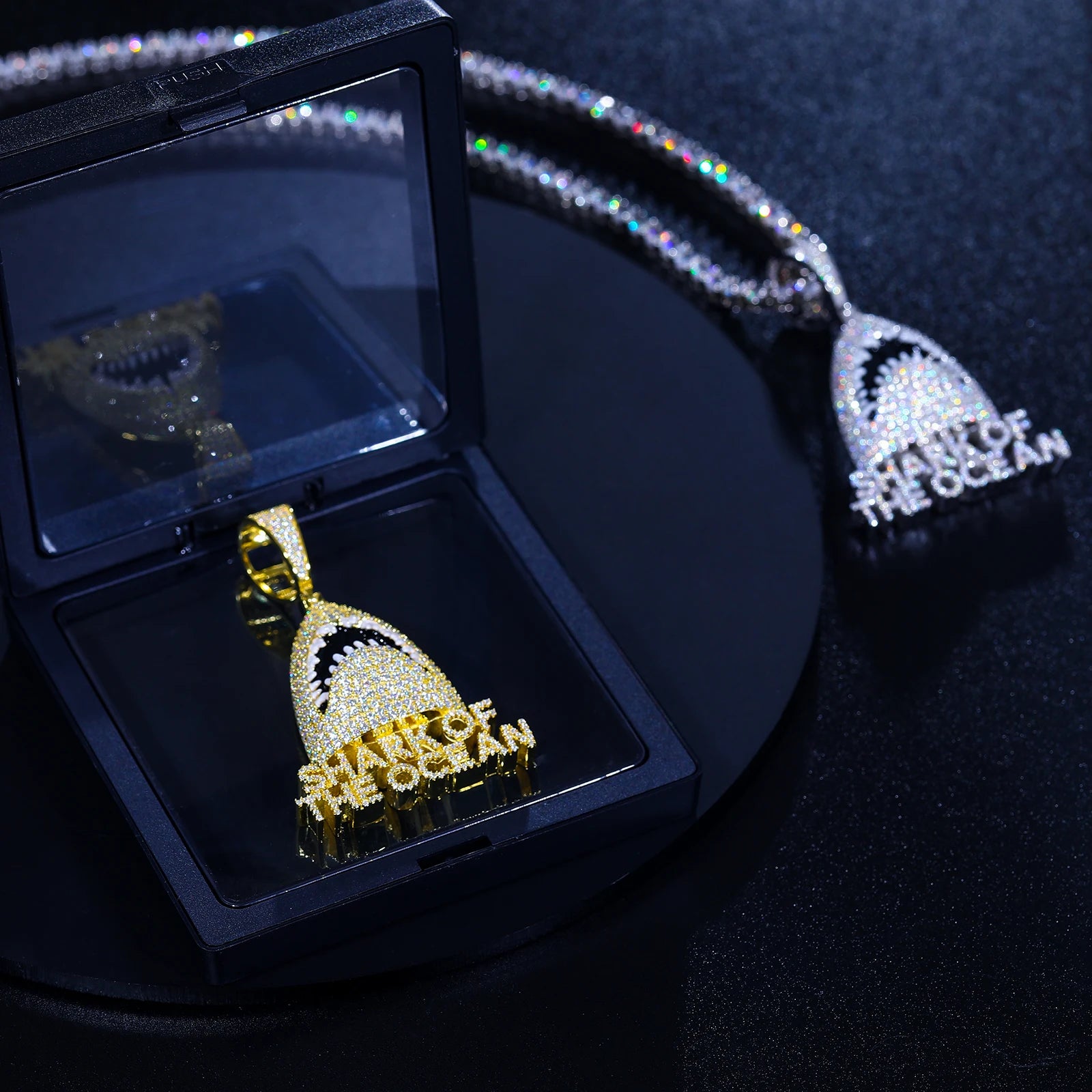 S925 Moissanite Shark Of The Ocean Pendant - Icedgame & Co