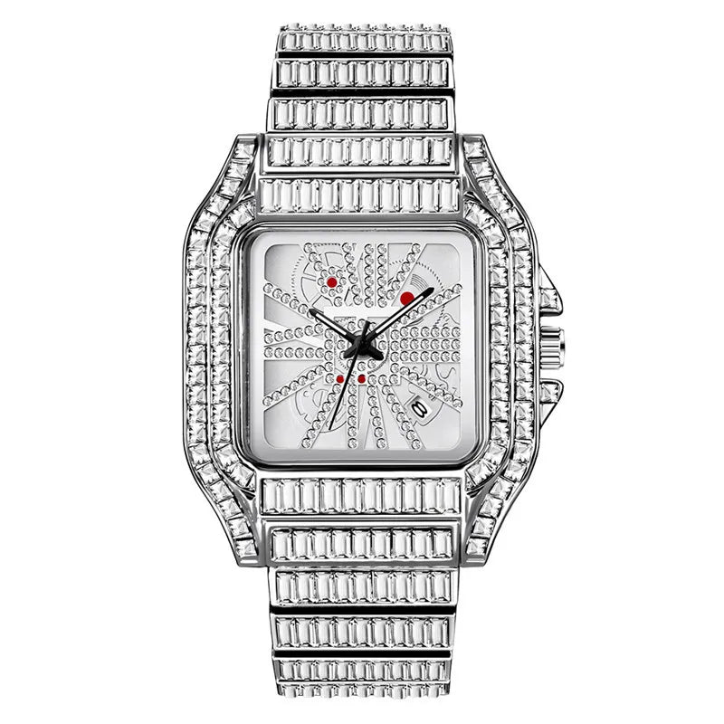 Icey Imperial Skeleton Baguette Diamond Watch