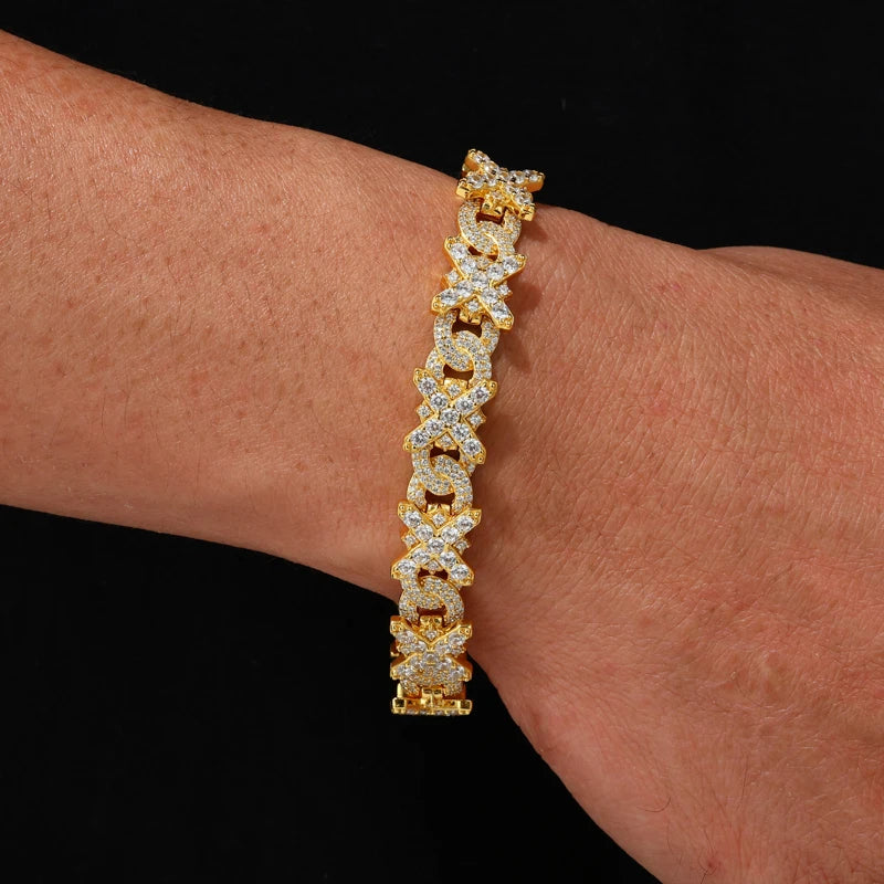 S925 Moissanite XO Link Diamond Bracelet