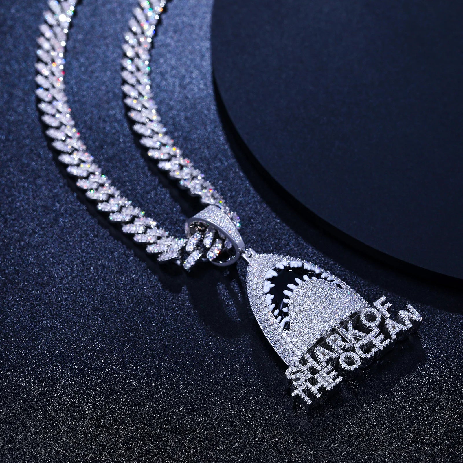 S925 Moissanite Shark Of The Ocean Pendant - Icedgame & Co