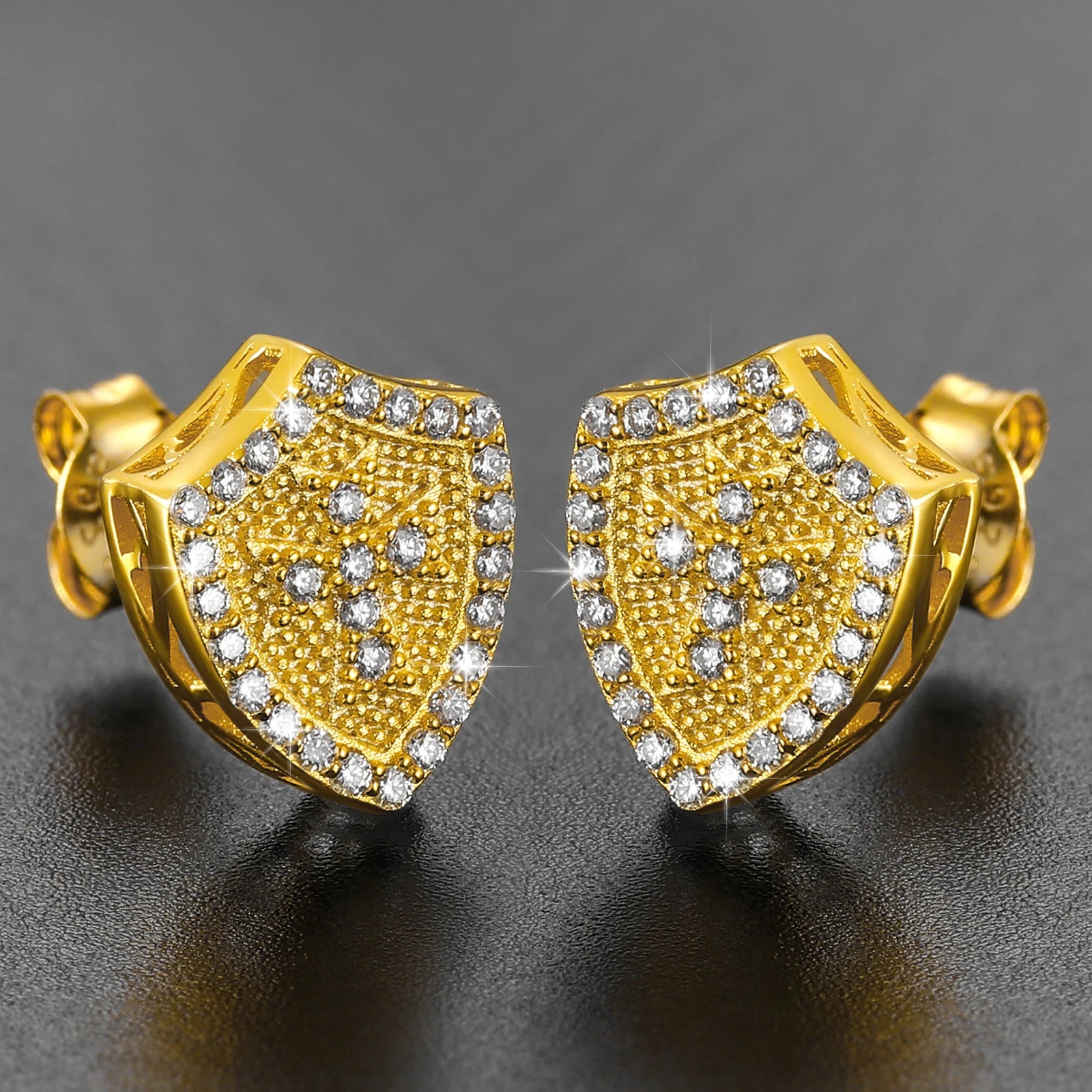 S925 Moissanite Shield Earrings