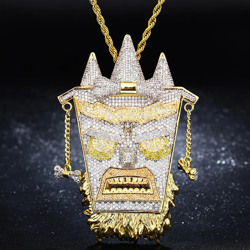 Iced Out Uka Uka Crash Bandicoot Pendant