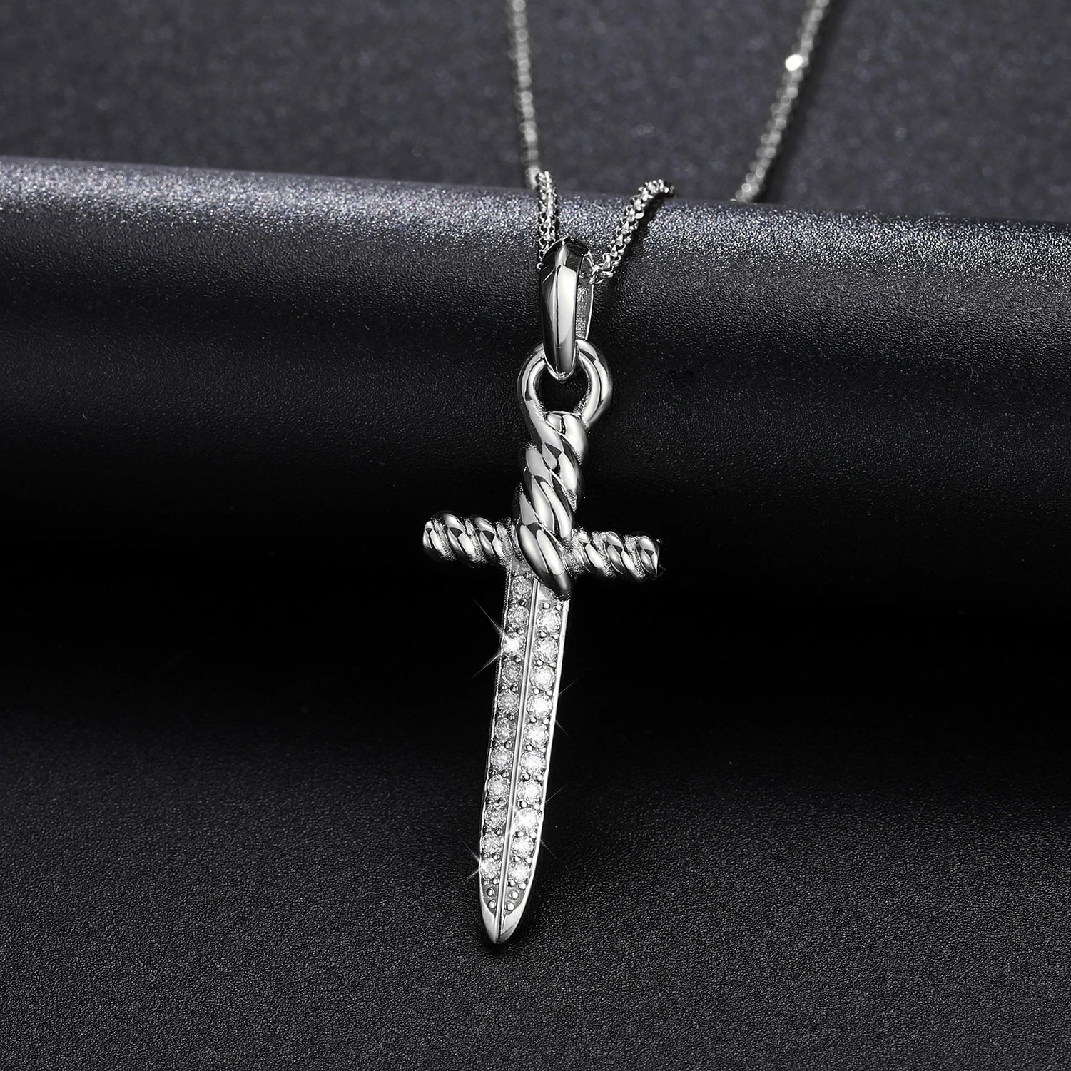 S925 Moissanite Vintage Sword Pendant - Icedgame & Co