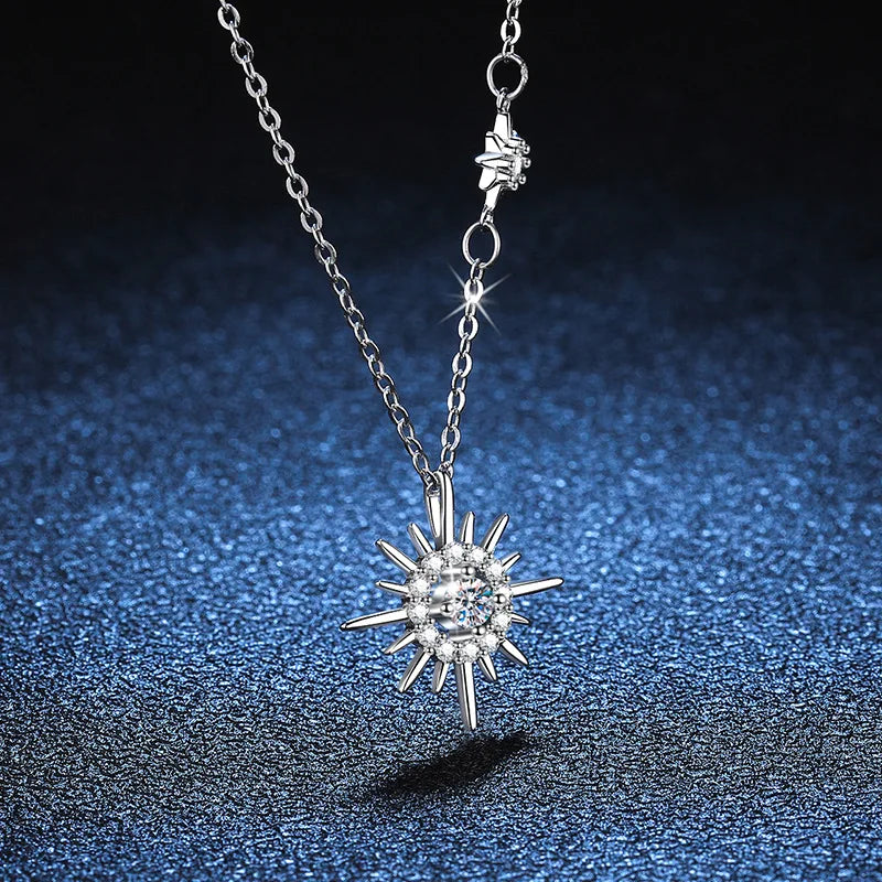 Women's S925 Moissanite Twinkle Star Pendant