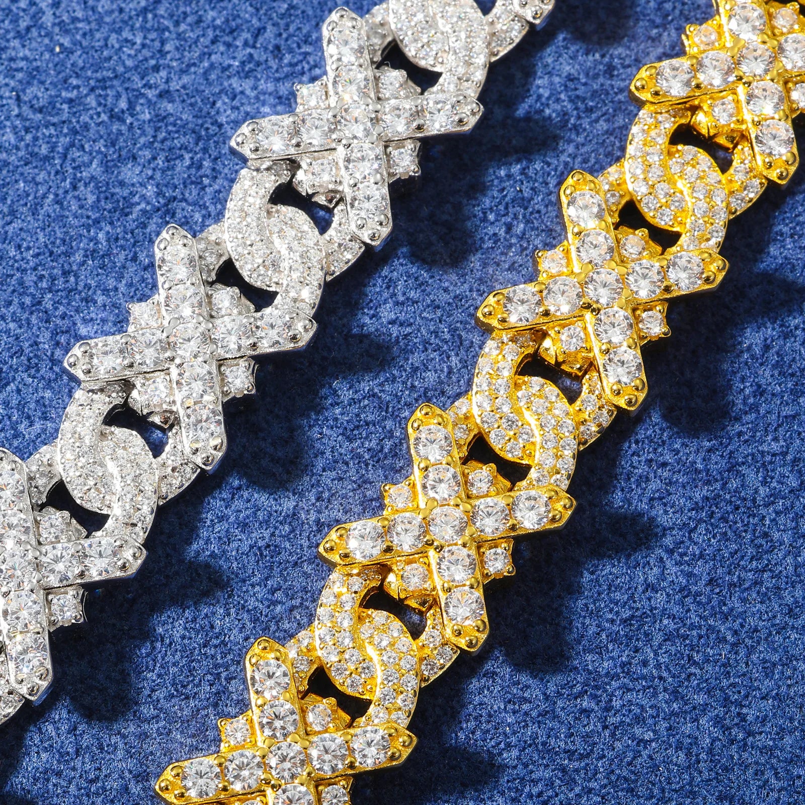 S925 Moissanite XO Link Diamond Bracelet