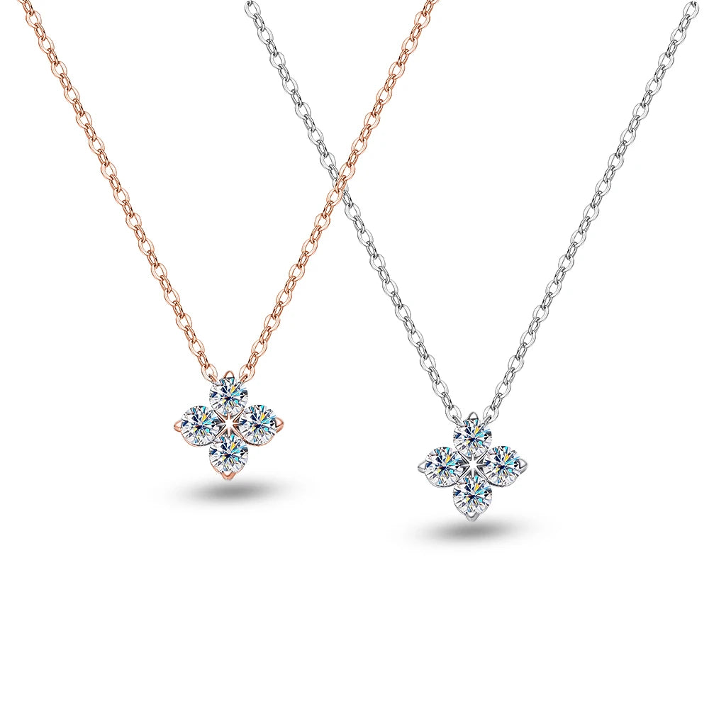 Women's S925 Clover Moissanite Diamond Pendant