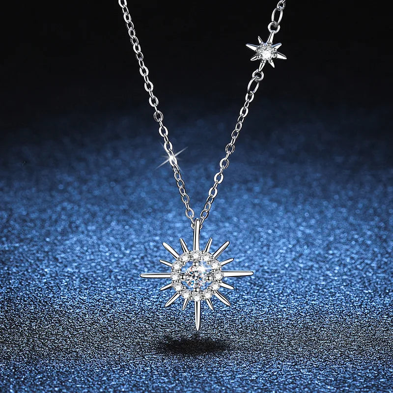 Women's S925 Moissanite Twinkle Star Pendant