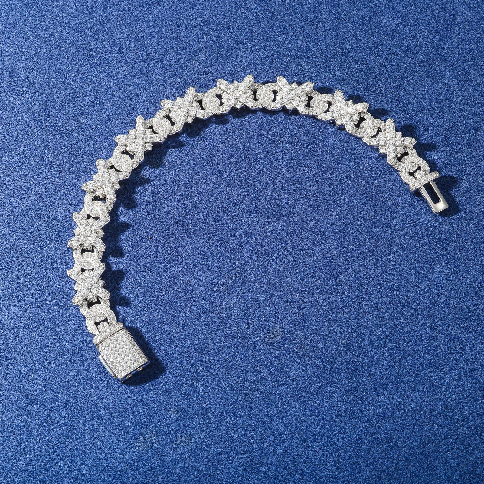 S925 Moissanite XO Link Diamond Bracelet