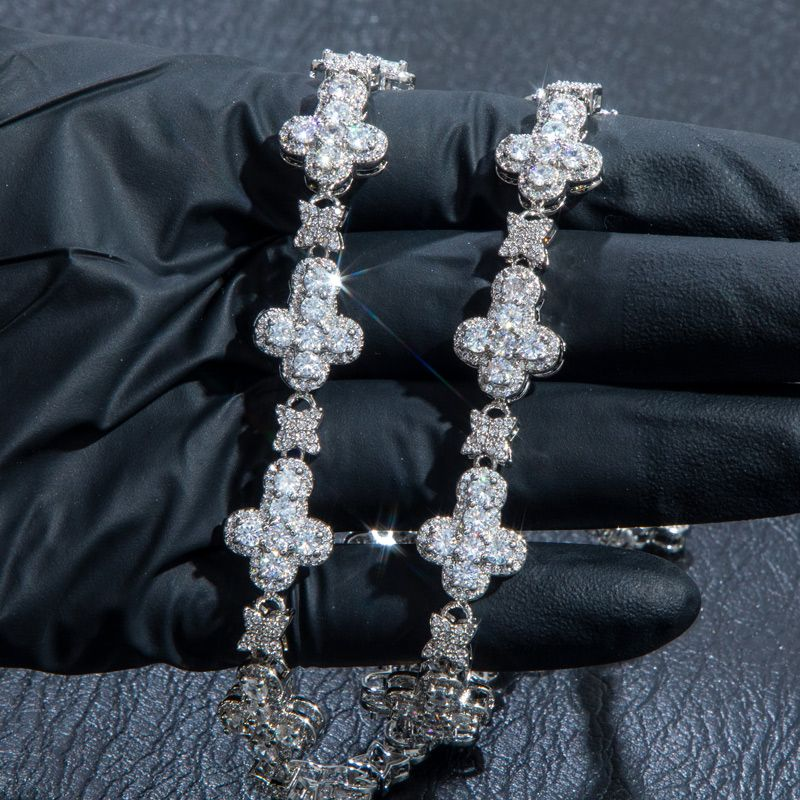 Rounded Cross Pave Star Chain - 10mm - Icedgame & Co