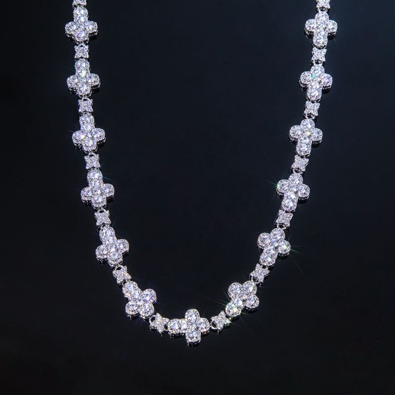 Rounded Cross Pave Star Chain - 10mm - Icedgame & Co