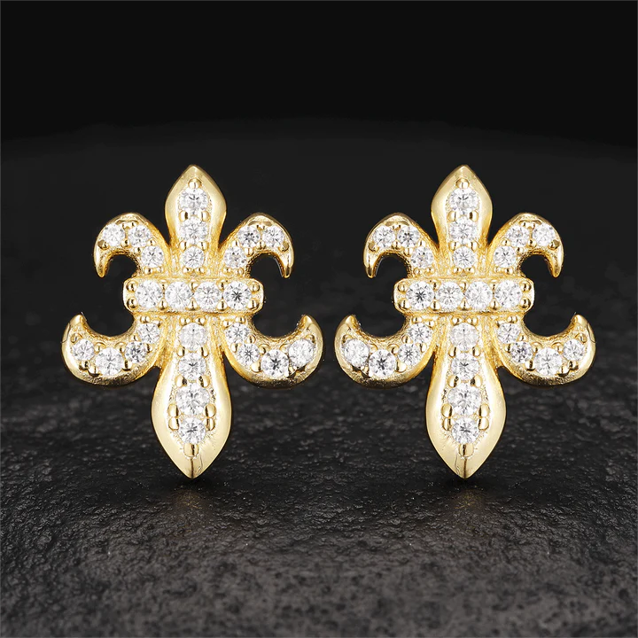 S925 MOISSANITE IRIS STUD EARRINGS