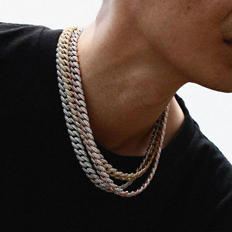 10mm Cuban Link Chain in Gold/Two Tone Rose Gold/White Gold - 18 inches