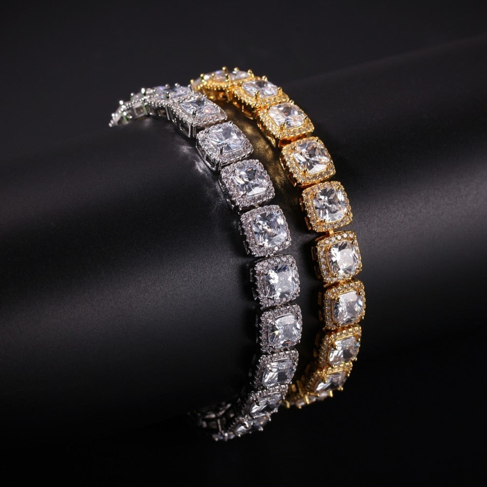 (10mm) Glacier Bracelet in Gold/White Gold