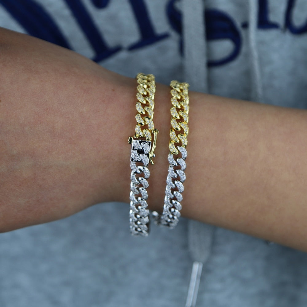 6MM Two Tone Cuban Bracelet