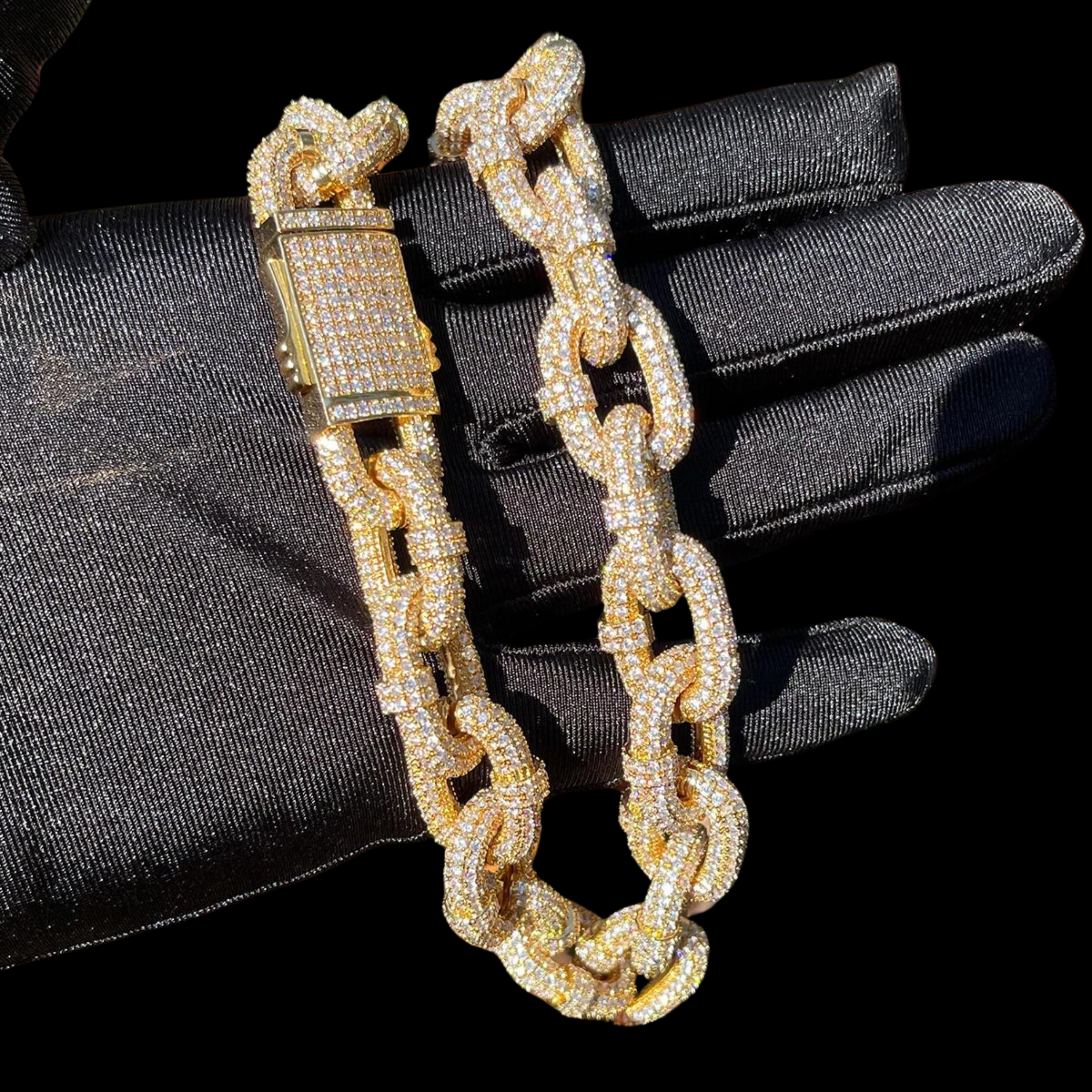 20mm Fully Iced Micro Pave Chain Link Necklace