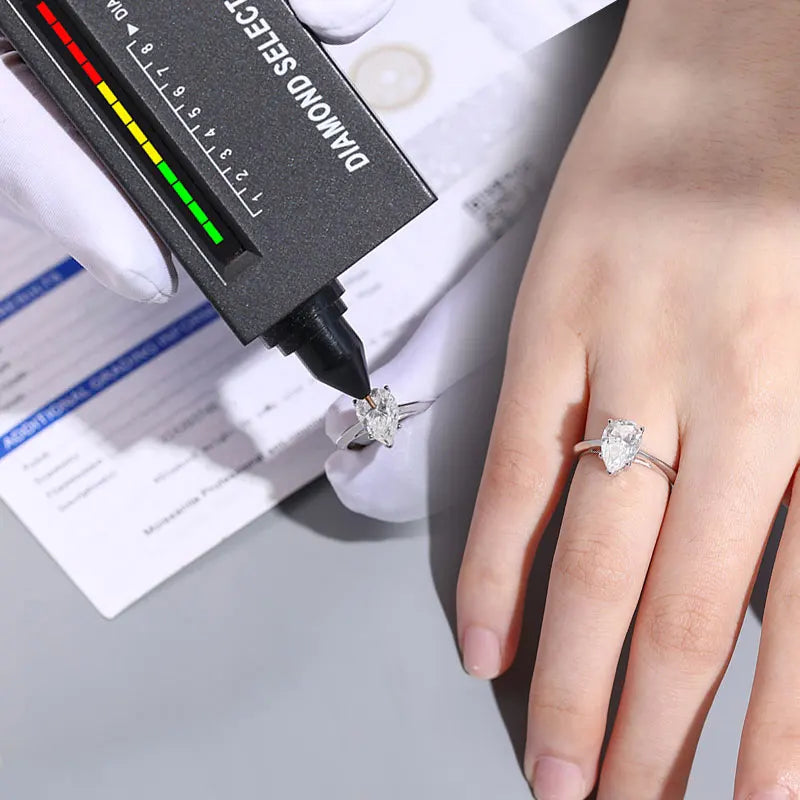 Women's S925 Moissanite Single Diamond Ring