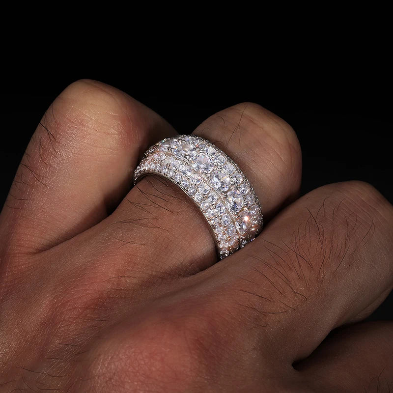 S925 Moissanite Layered Diamond Ring