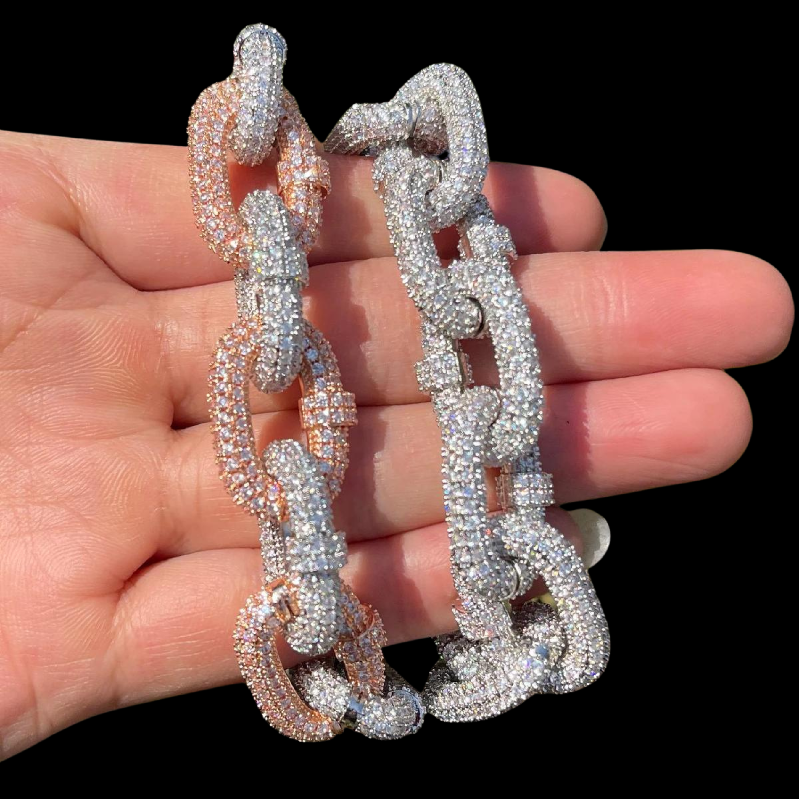 20mm Fully Iced Micro Pave Chain Link Bracelet